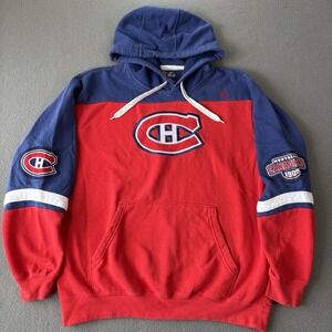 Montreal Canadiens Majestic Pullover Hoodie Sweatshirt Men's M NHL Hockey Habs